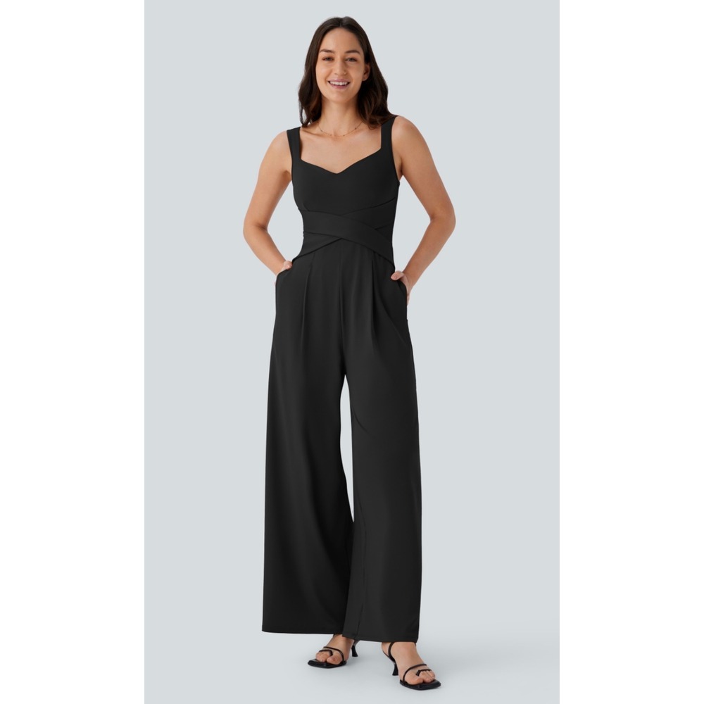 HALARA Black Wide-Leg Jumpsuit
